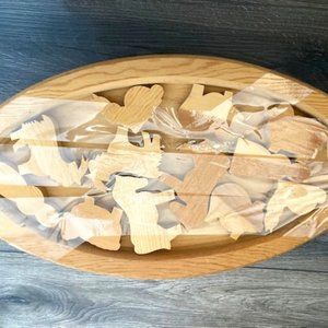 Noah's Ark /  Wooden Decor / Multi Piece / 12 Figurines